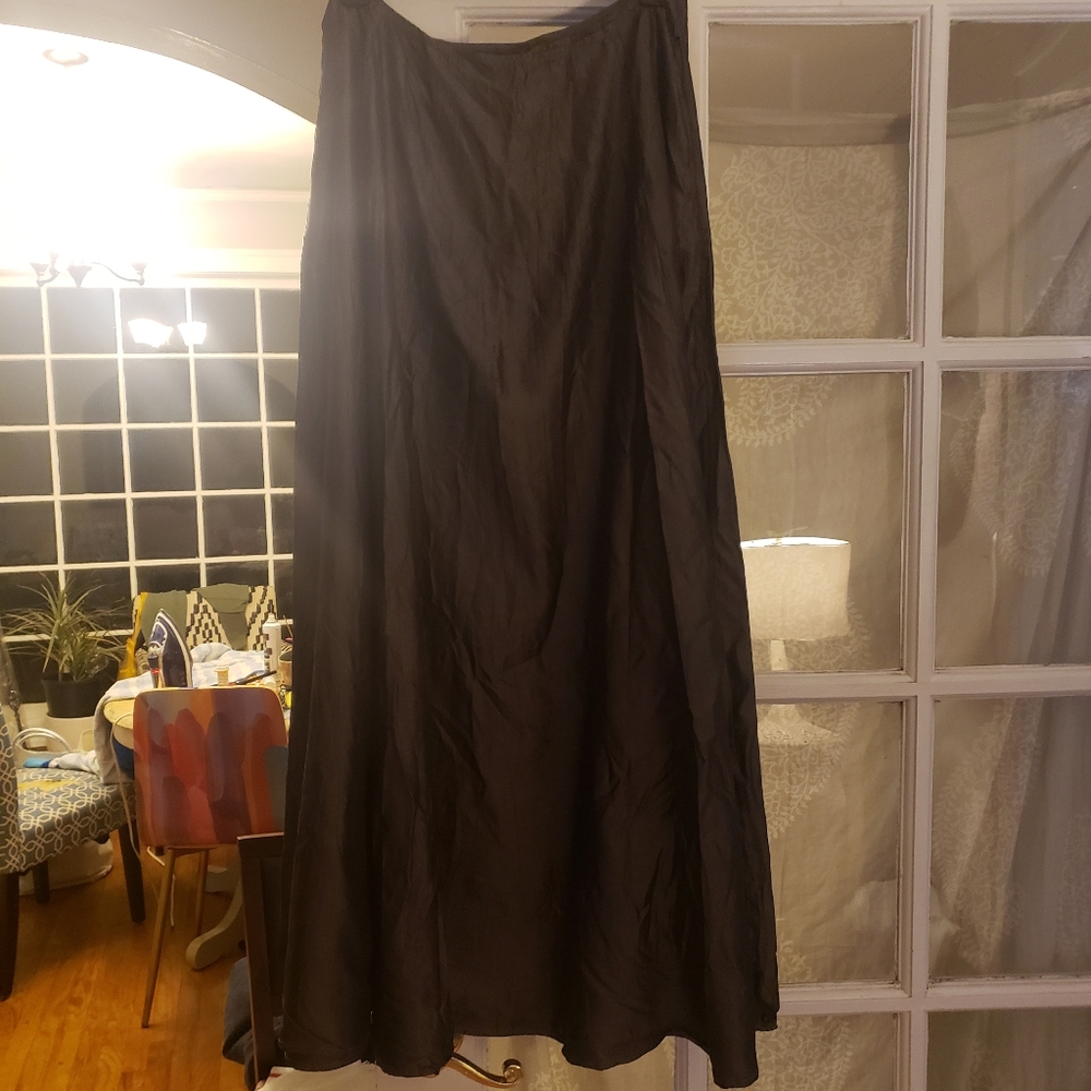 Anthropologie Nougat London Silk Skirt